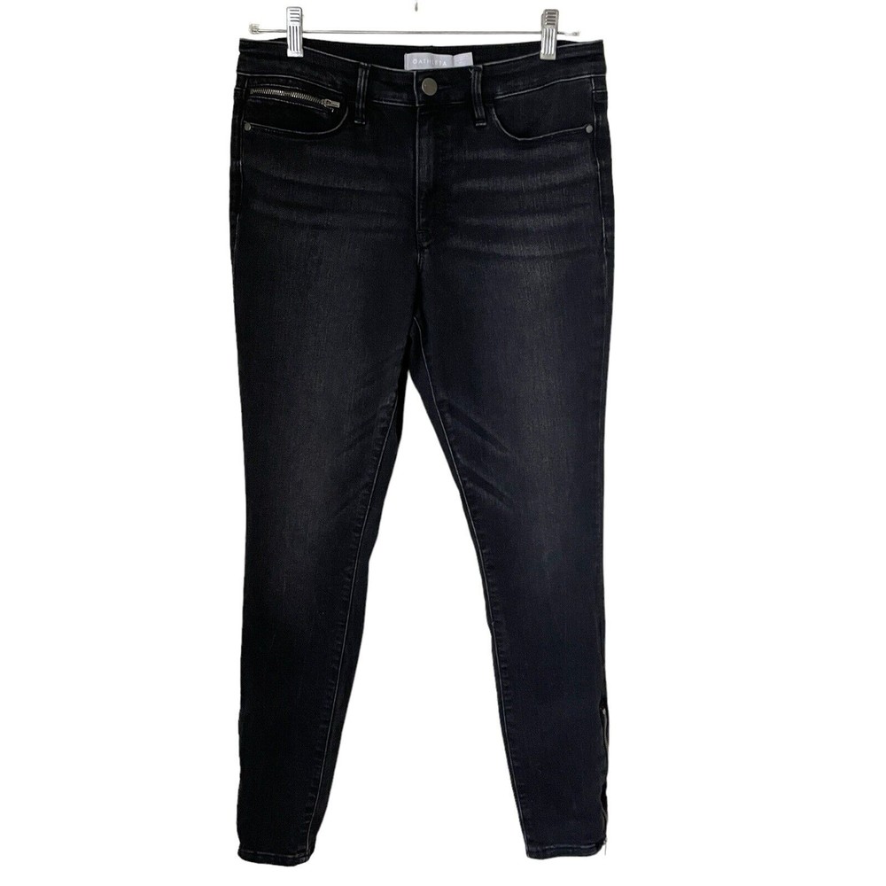 Athleta Sculptek Stretchy Skinny Jeans Ankle Zipper